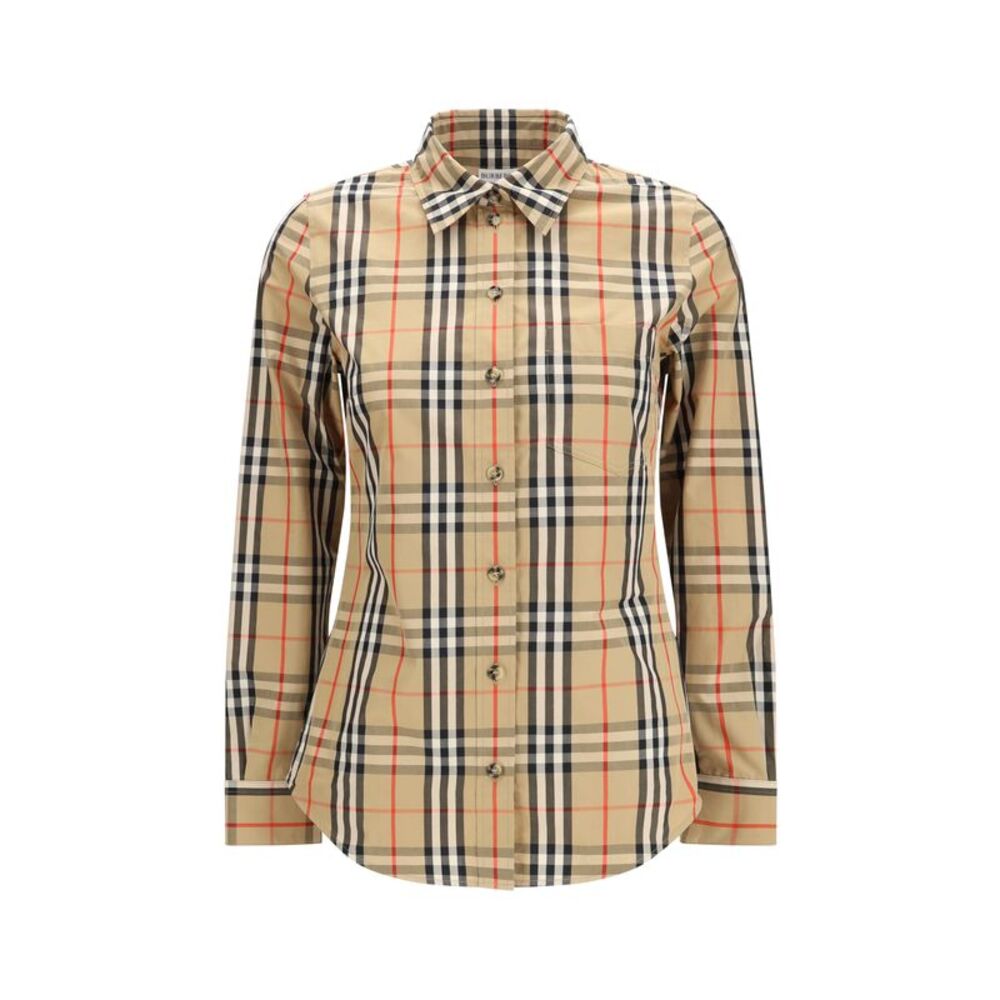 Burberry Women Stretch Cotton Check Shirt